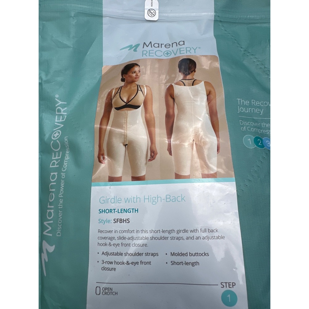 Marena Recovery SFBHS Girdle High Back Compression Bodysuit Beige 2XL-H NEW - Picture 2 of 4
